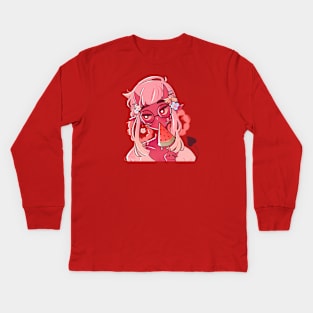 hot demon girl summer Kids Long Sleeve T-Shirt